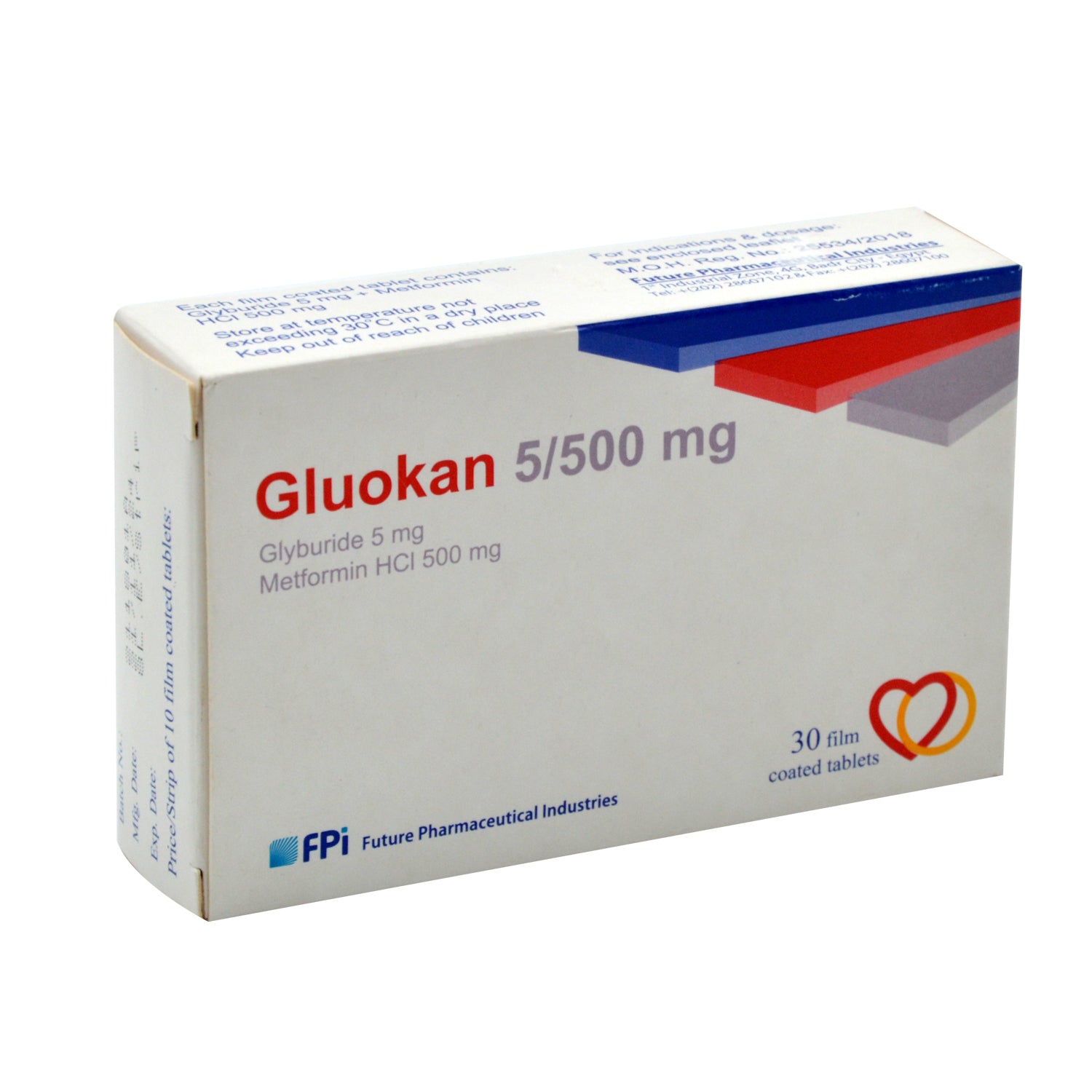 Gluokan 5mg Glyburide & 500mg Metformin