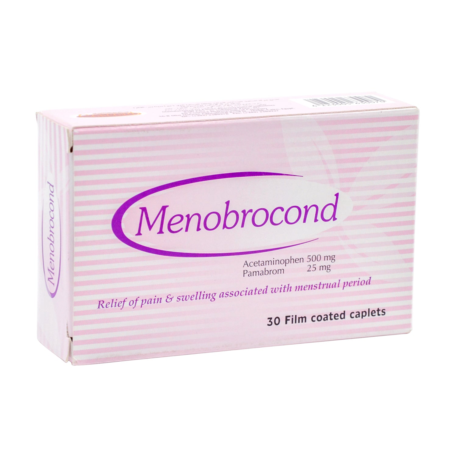 Menobrocond 500mg Acetaminophen Menstrual Pain Relief Supplement with Pamabrom