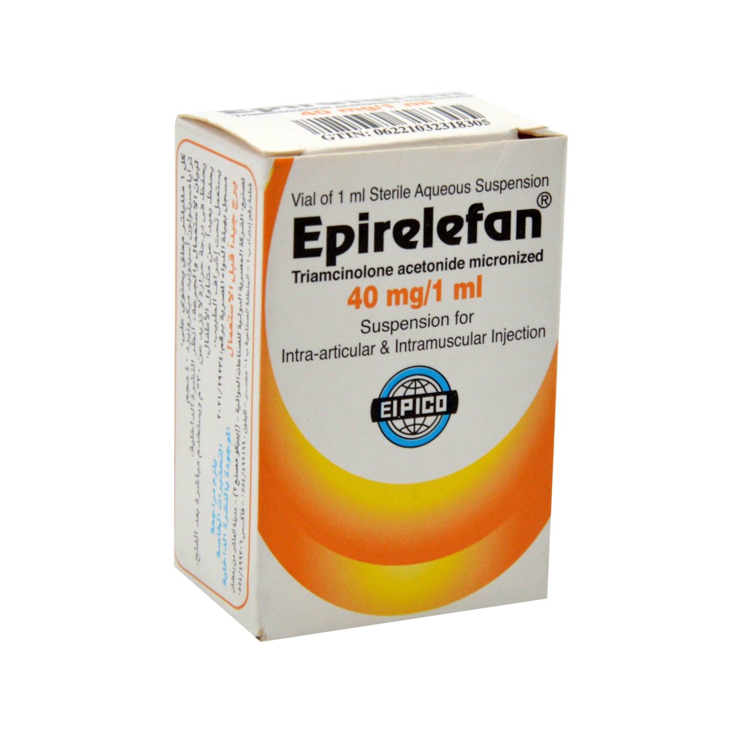 Epirelefan 40mg/1ml Triamcinolone Acetonide Vial for Intra-Articular & Intramuscular Injection