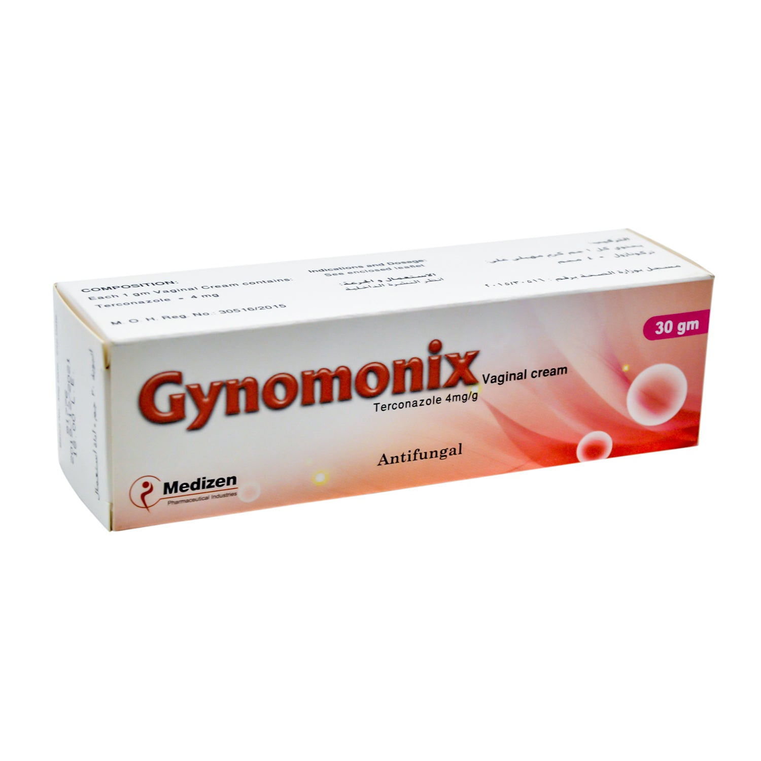 Gynomonix 8mg/g Terconazole Anti-Fungal Vaginal Cream