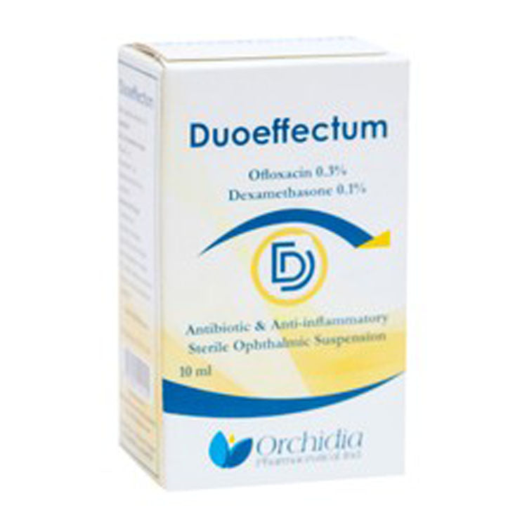 دواء ديوفكتوم مع أوفلوكساسين وديكساميثازون، معلق عيني معقم، مضاد حيوي ومضاد للالتهابات