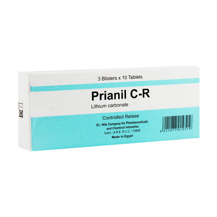 Prianil C-R Lithium Carbonate Bipolar Disorder Medication