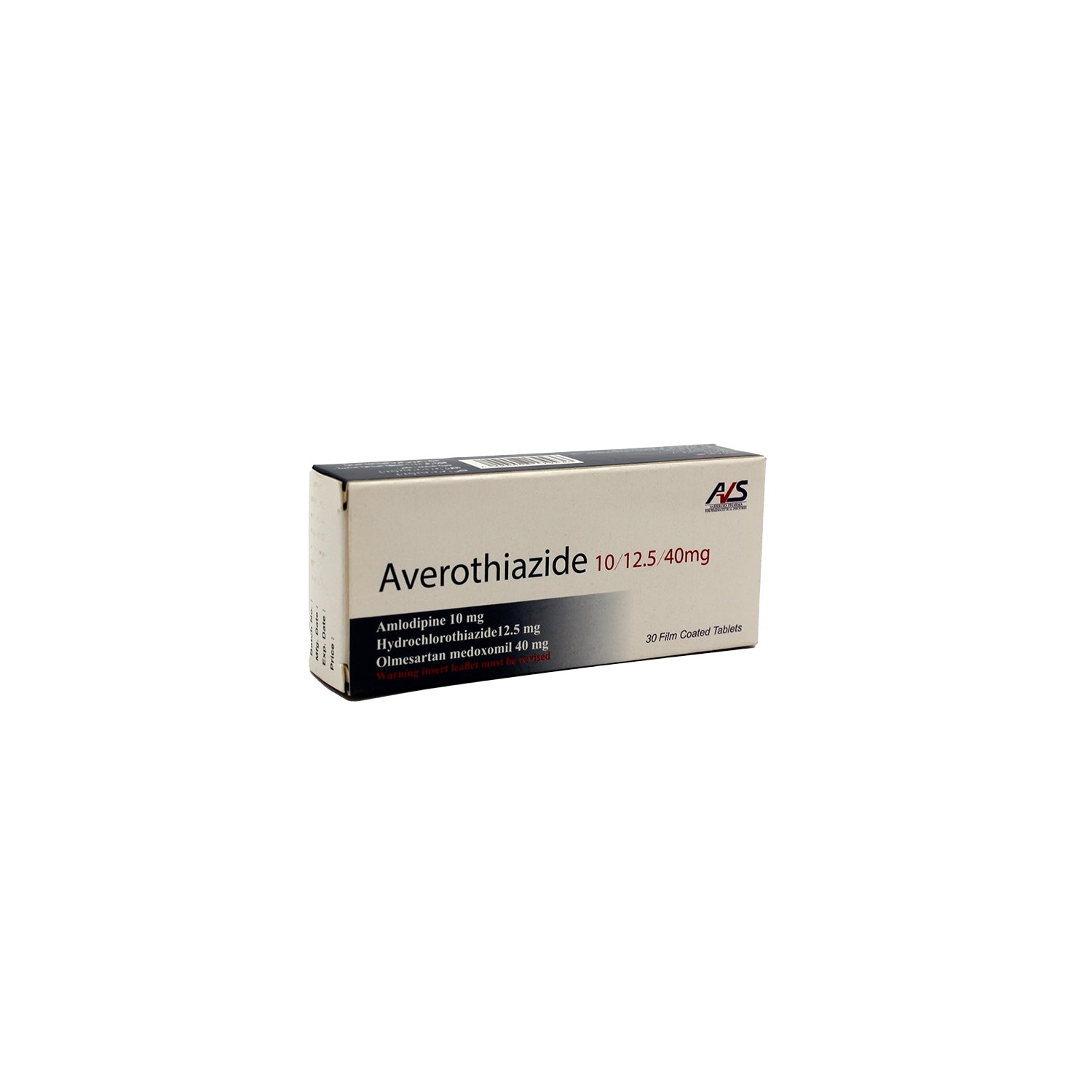 Averothiazide 40mg Olmesartan Medoxomil, 12.5mg Hydrochlorothiazide & 10mg Amlodipine