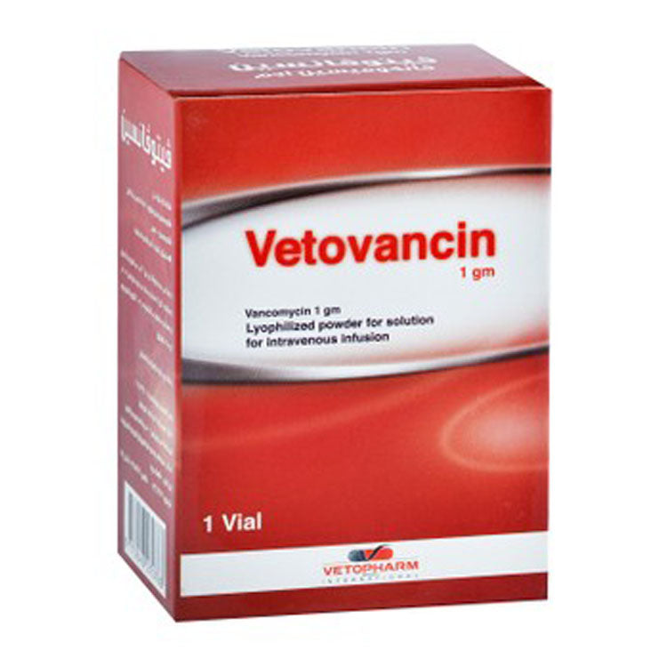 فيتوفانسين 1 غرام محلول مسحوق فانكومايسين مجفف بالتجميد للتسريب الوريدي