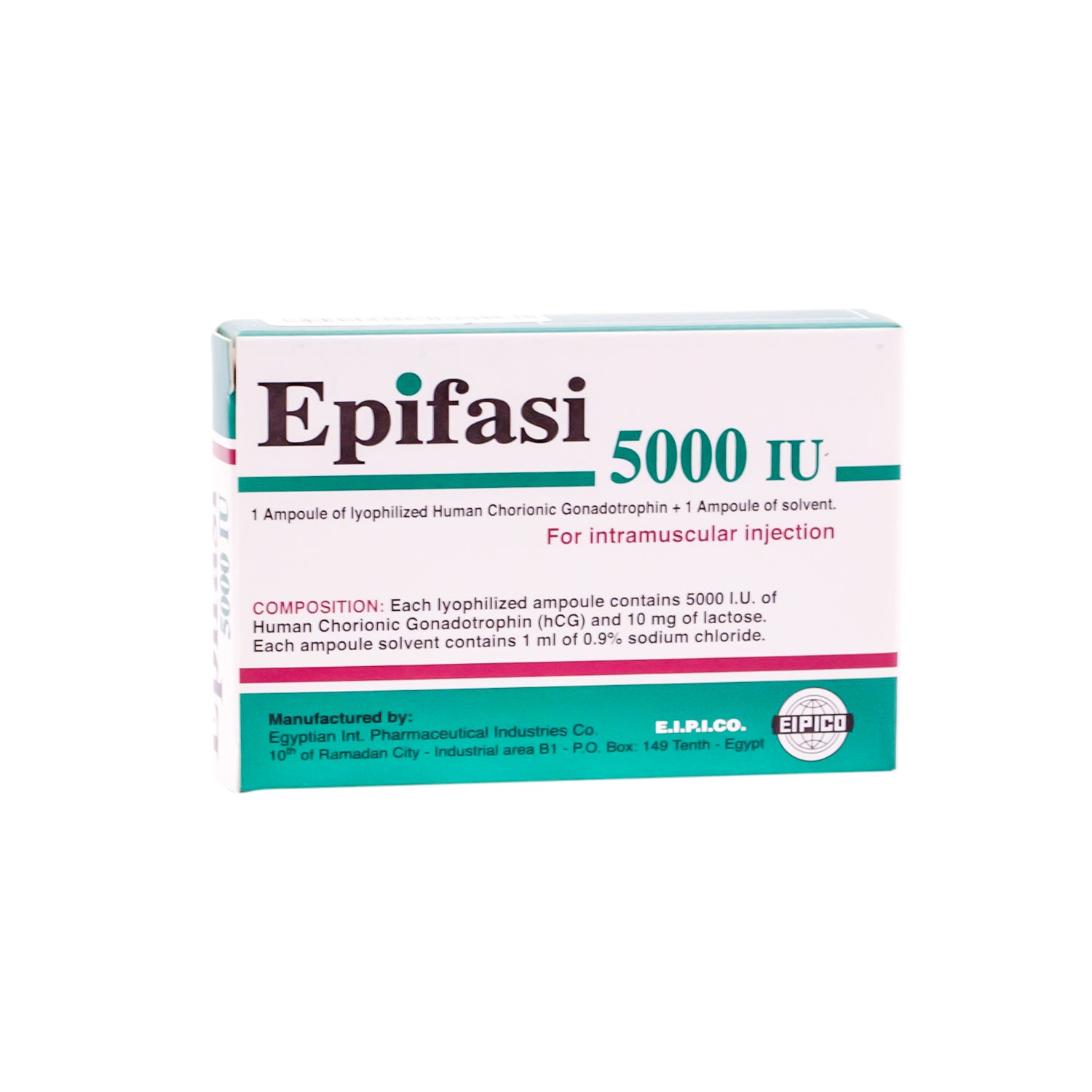 أمبولات إبيفاسي ٥٠٠٠ وحدة دولية من هرمون موجهة الغدد التناسلية المشيمية البشرية وكلوريد الصوديوم للحقن العضلي