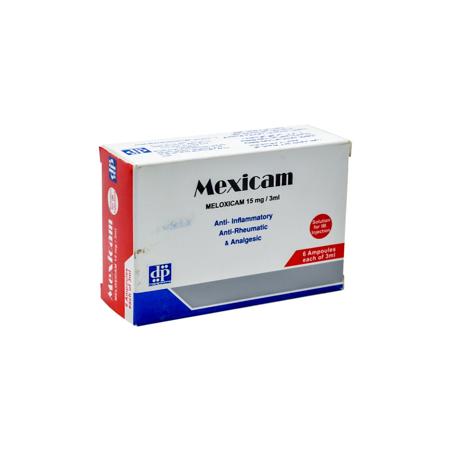 Mexicam 15mg/3ml Meloxicam Anti-Inflammatory, Anti-Rheumatic & Analgesic Solution Ampoules for Intramuscular Injection