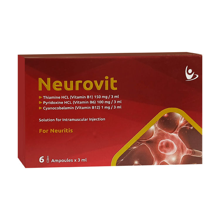 أمبولات محلول نيوروفيت مع فيتامينات بي للحقن العضلي