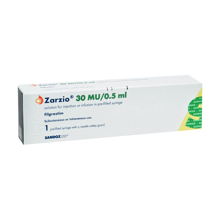 Zarzio 30MU/0.5ml Filgrastime Solution Pre-Filled Syringe for Injection & Infusion