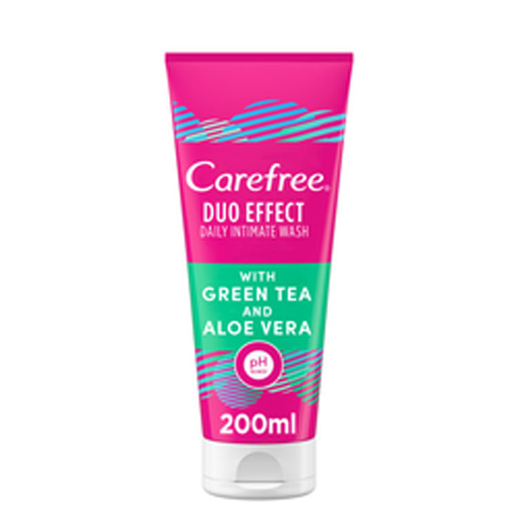 Carefree Duo Effect Daily Intimate Wash with Green Tea & Aloe Vera