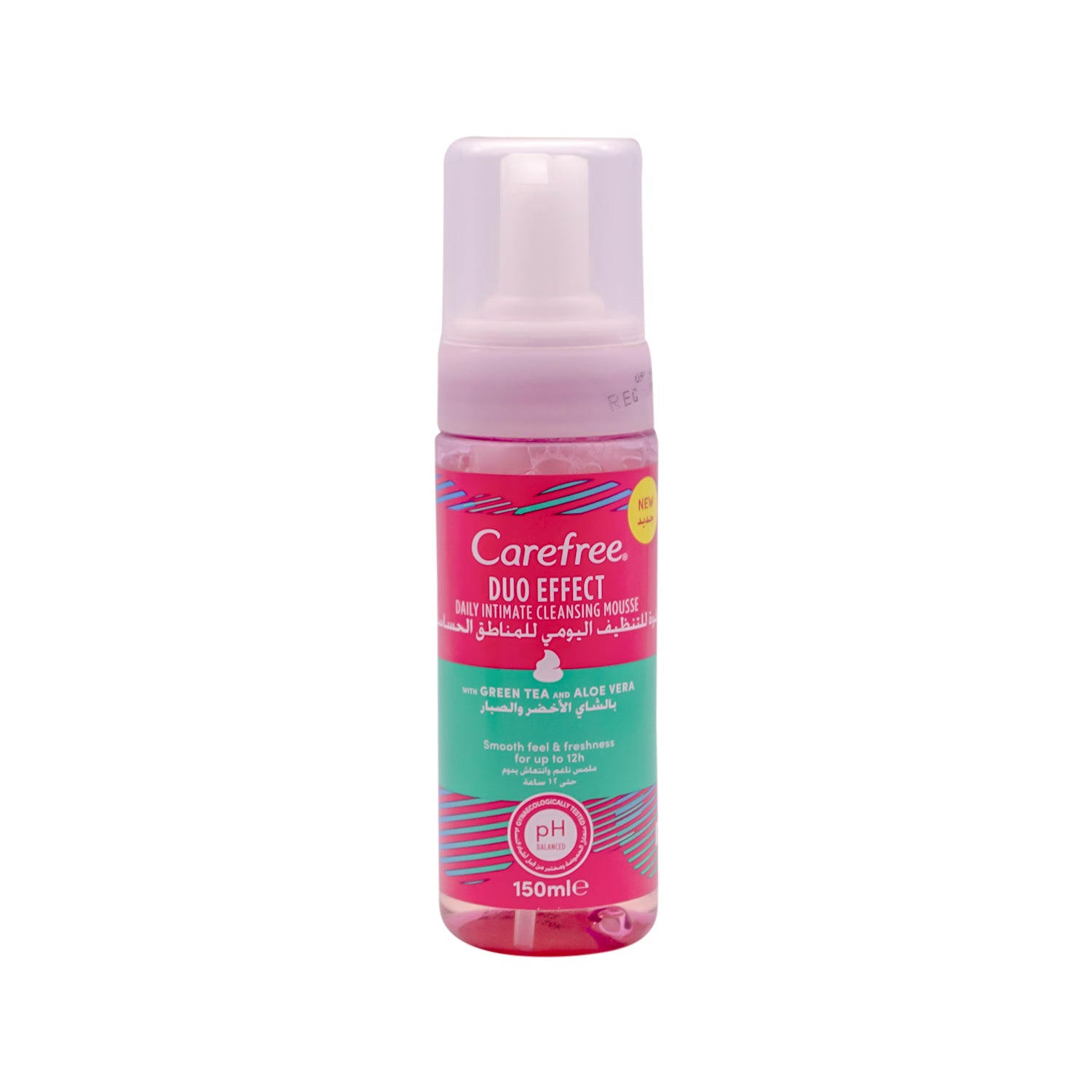 Carefree Duo Effect Daily Intimate Cleansing Mousse with Green Tea & Aloe Vera