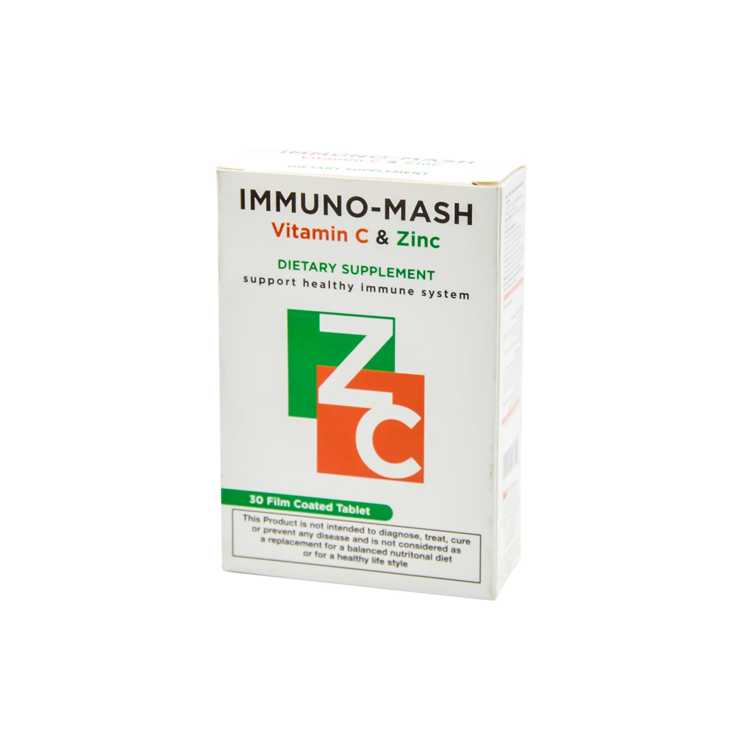 مكمل غذائي لدعم جهاز المناعة من إيمونو-ماش، يحتوي على 500 ملغ من فيتامين سي والزنك