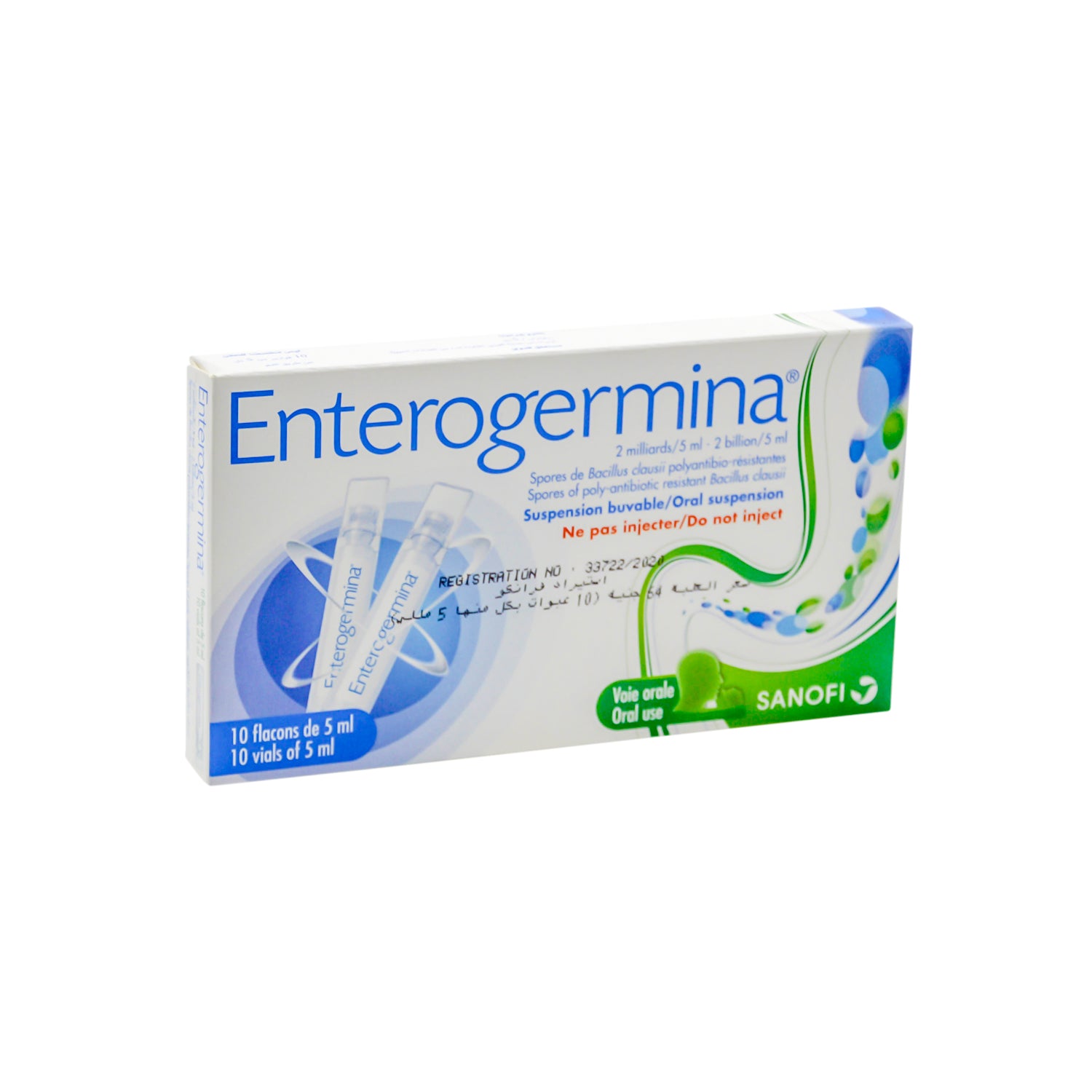 Enterogermina 2 Billion/5ml Bacillus Clausii Oral Suspension Vials