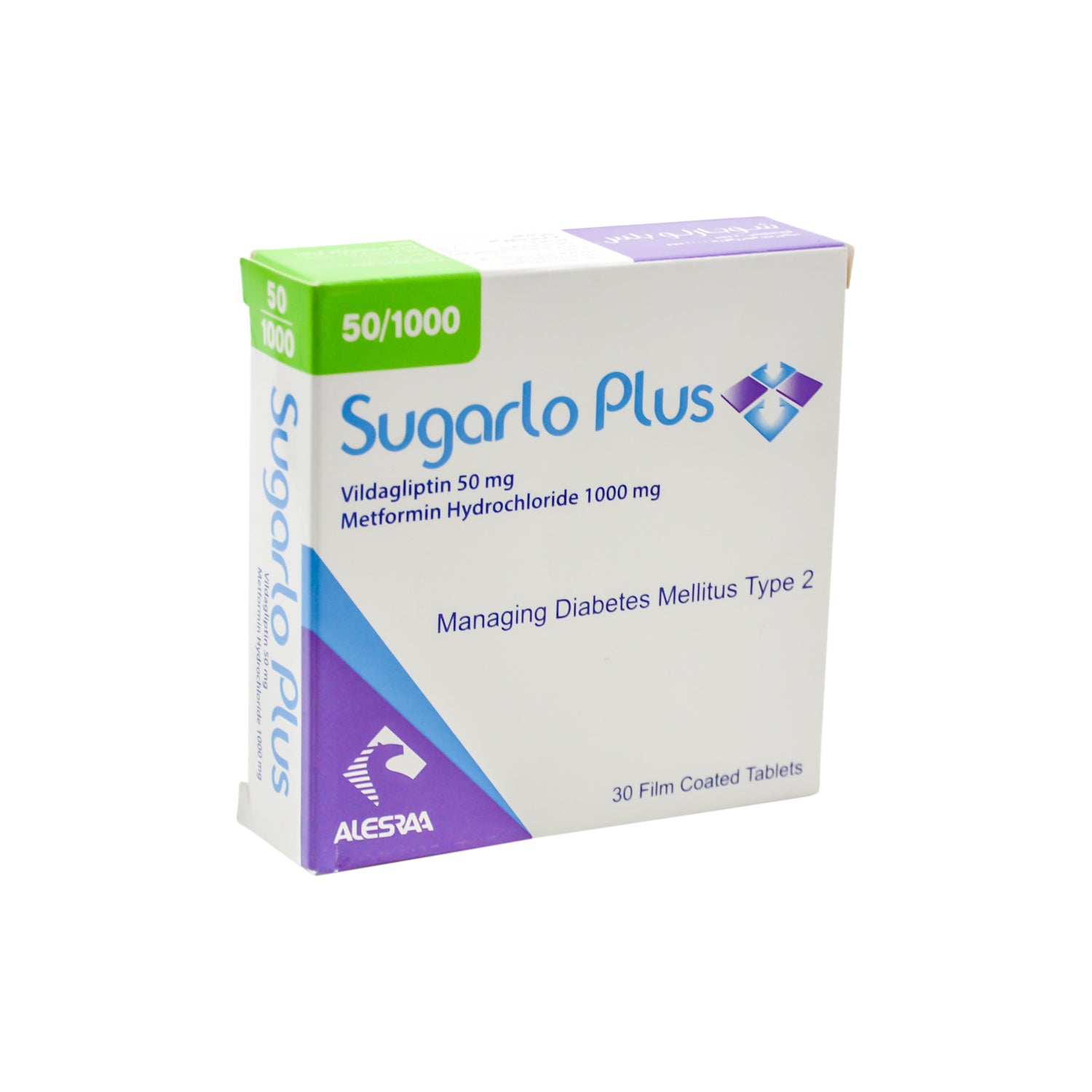 شوغارلو بلس ٥٠ ملغ فيلداجليبتين و ١٠٠٠ ملغ ميتفورمين هيدروكلوريد لإدارة داء السكري من النوع الثاني