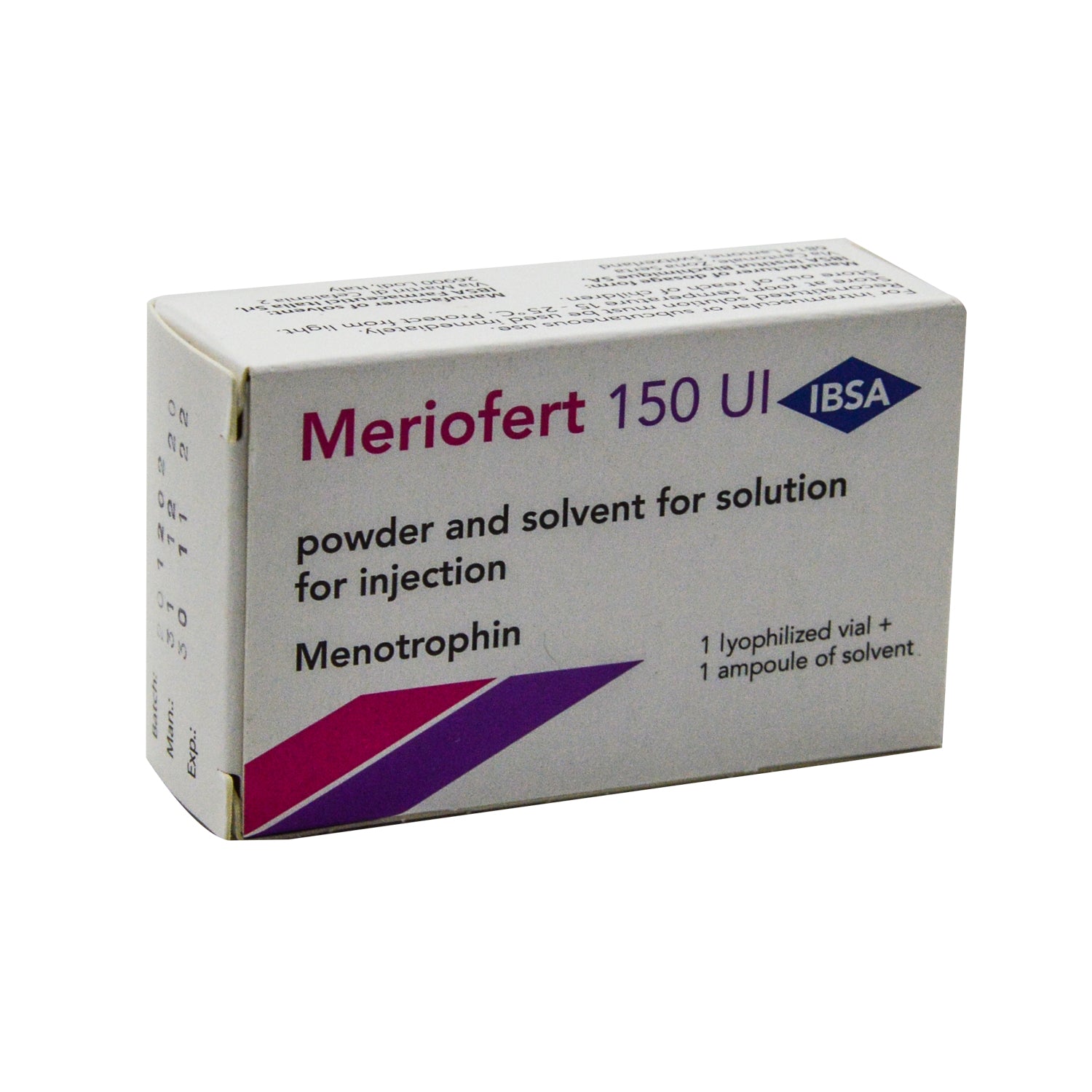 Meriofert 150 IU Menotrophin Lyophilized Vial & Solvent Ampoules Injections