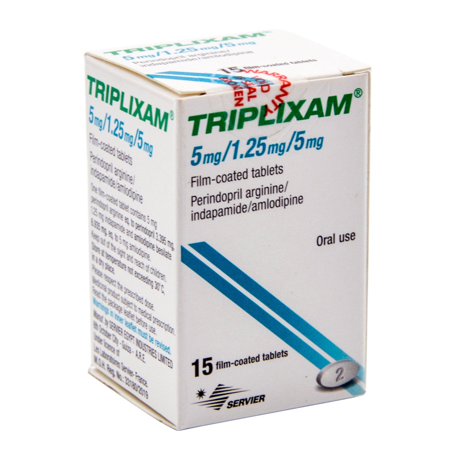 Triplixam 5mg Perindopril Arginine, 1.25mg Indapamide & 5mg Amlodipine