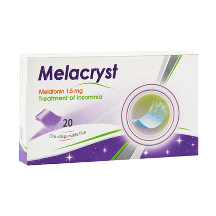 Melacryst 1.5mg Melatonin Orodispersible Films for Treating Insomnia