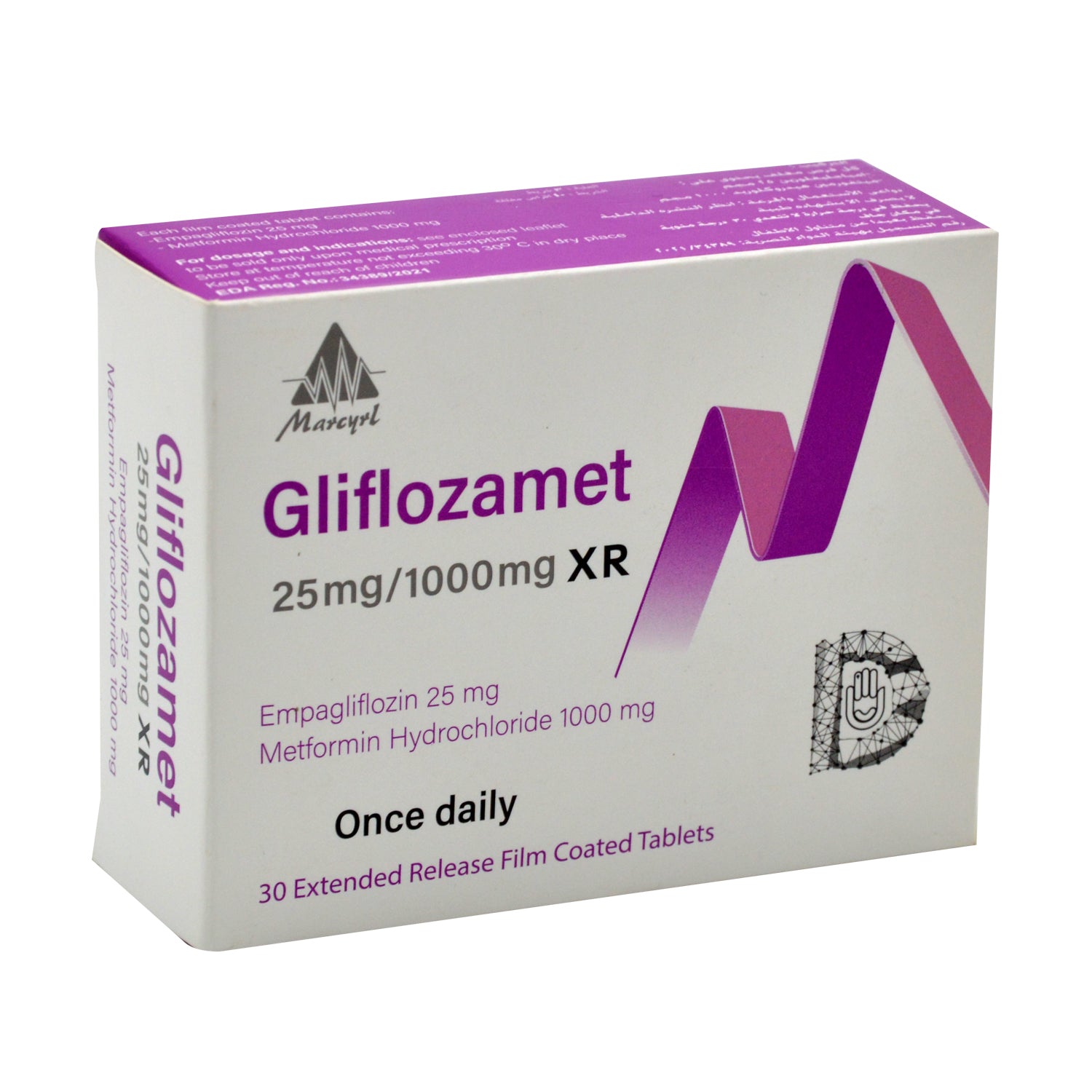 Gliflozamet 25mg Empagliflozin & 1000mg Metformin Hydrochloride