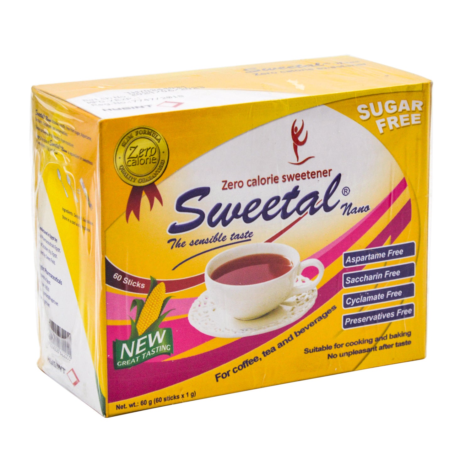 Sweetal Zero Calorie Sweetener (60 Sachets) - sugar free