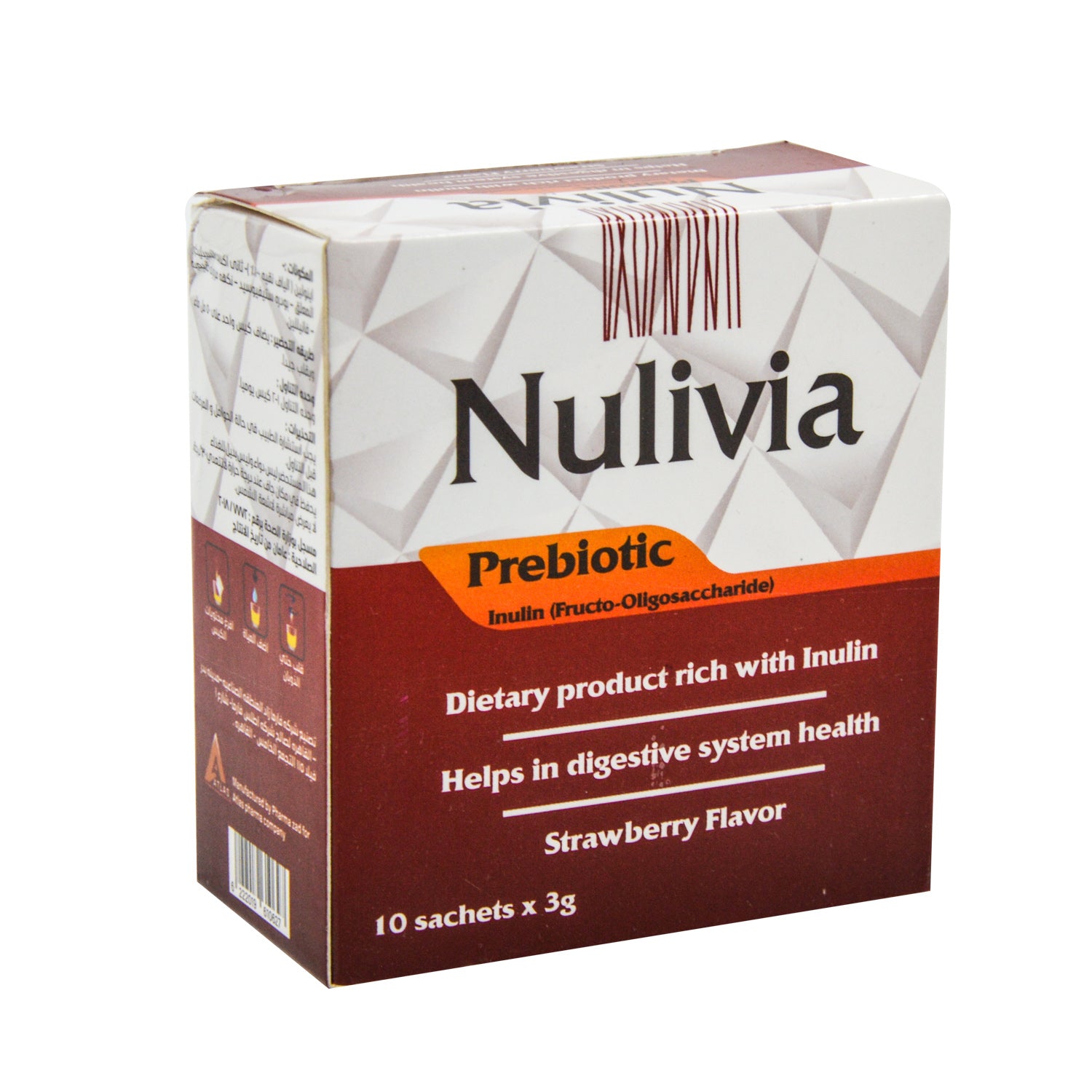 Nulivia Prebiotic Digestion Support Supplement Sachets Strawberry Flavor