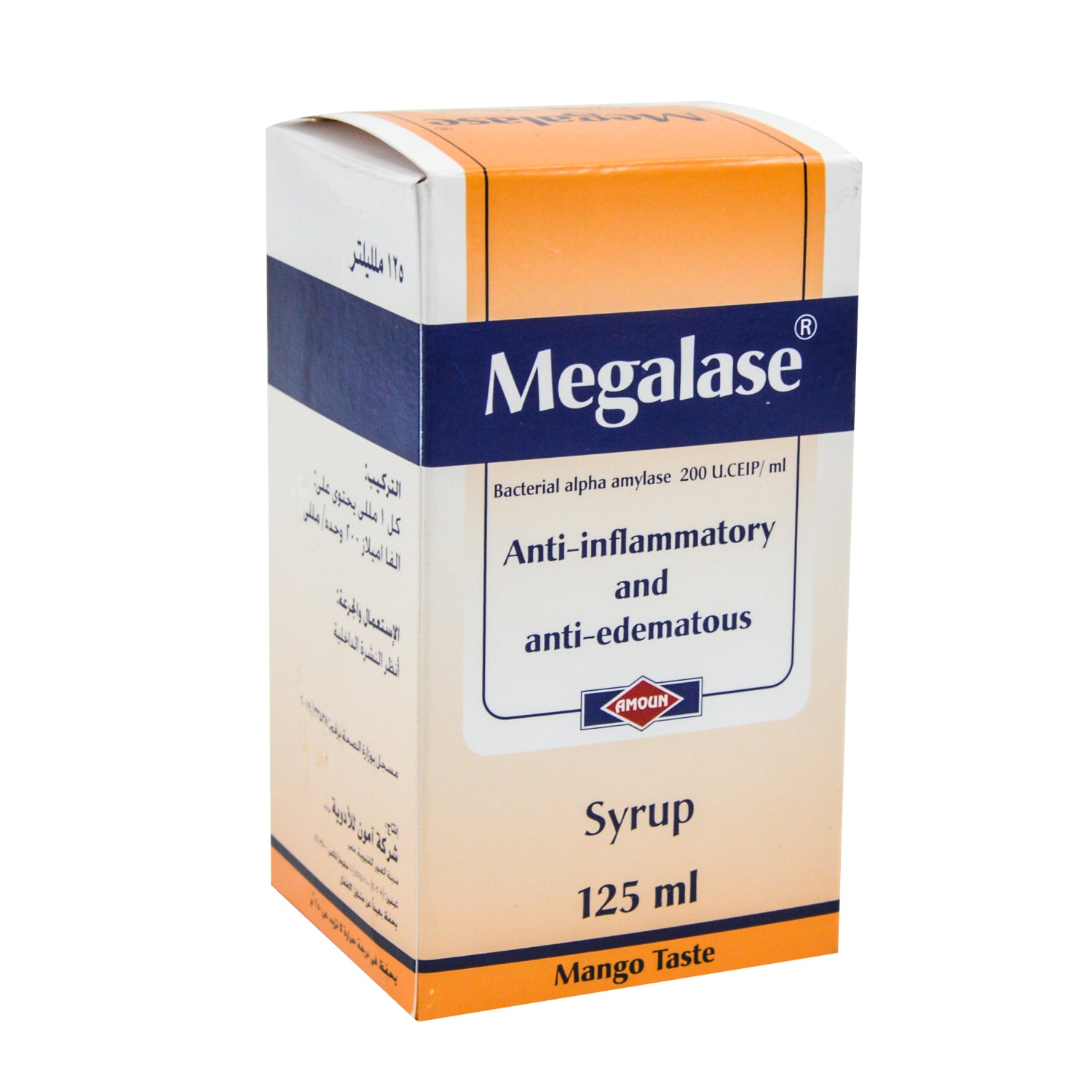 Megalase 200 U.CEIP/ml Bacterial Alpha Amylase Anti-Inflammatory & Anti-Edematous Syrup