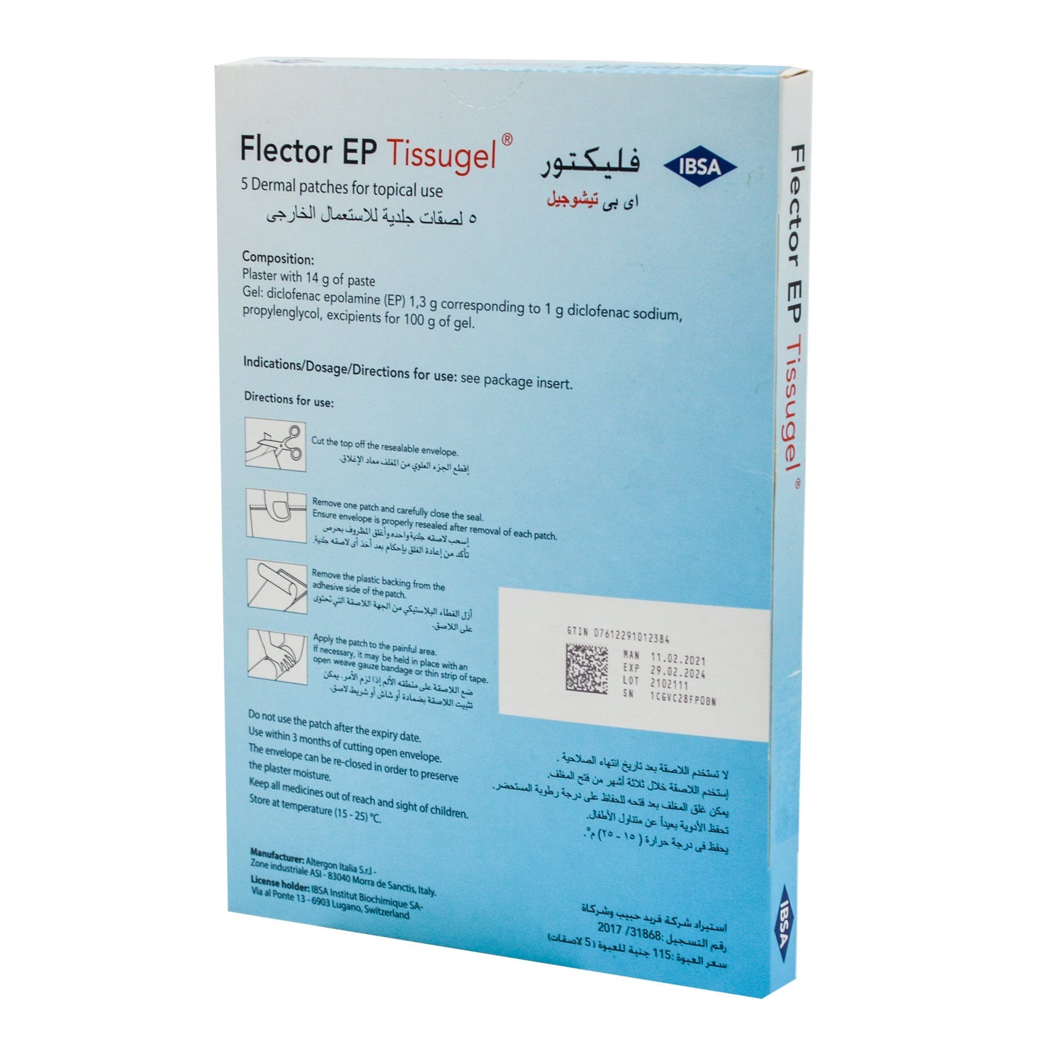 IBSA Flector EP Tissugel Patches