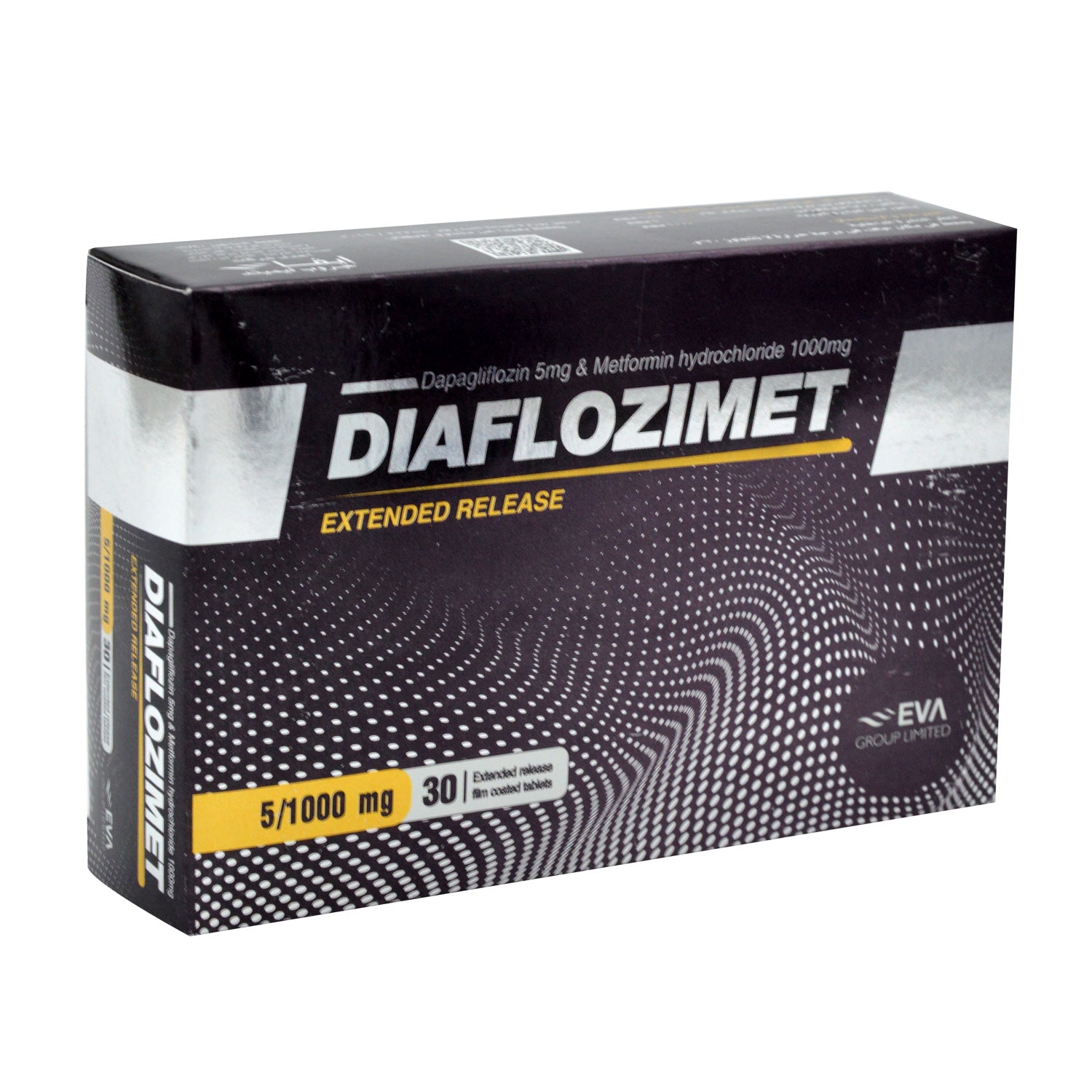 Diaflozimet 5mg Dapagliflozin & 1000mg Metformin Hydrochloride