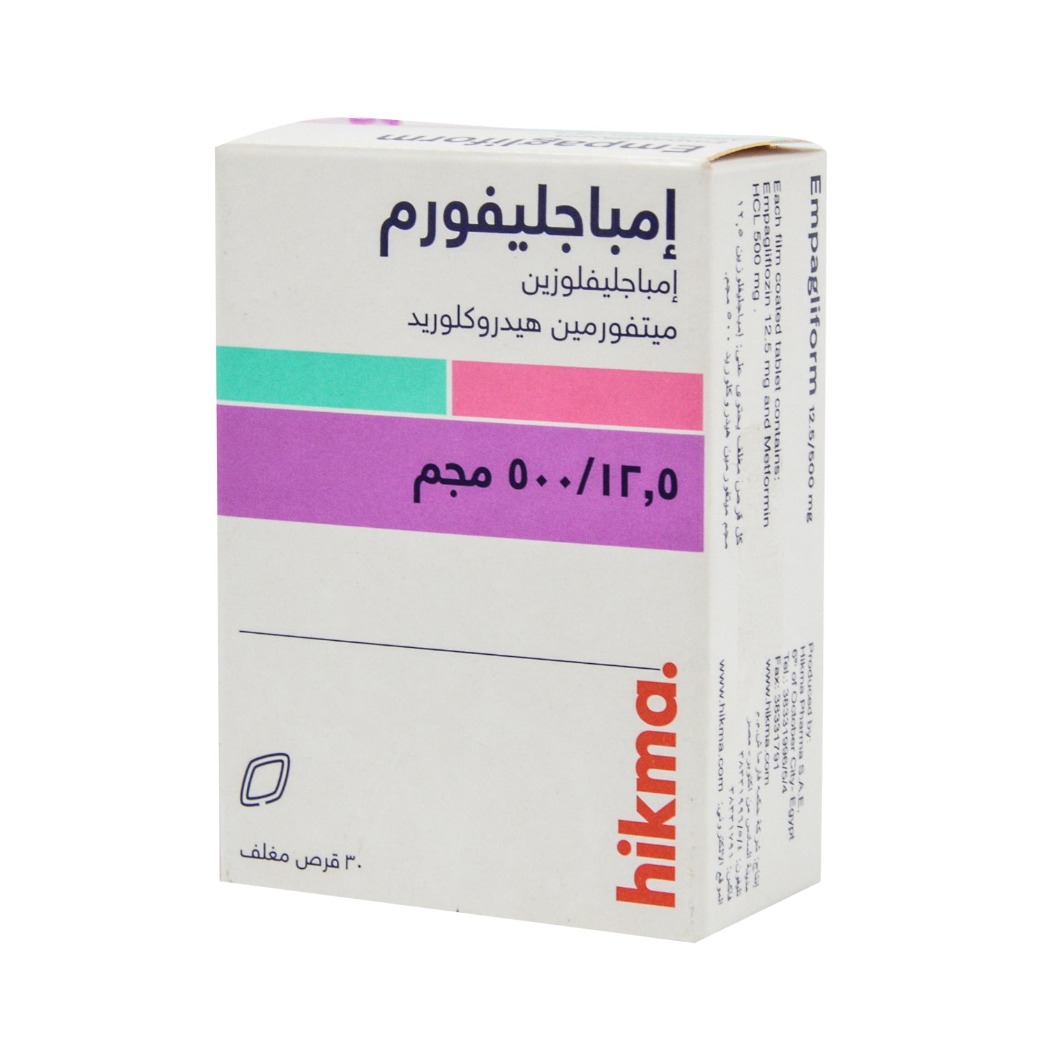 Empagliform 12.5mg Empagliflozin & 500mg Metformin HCL