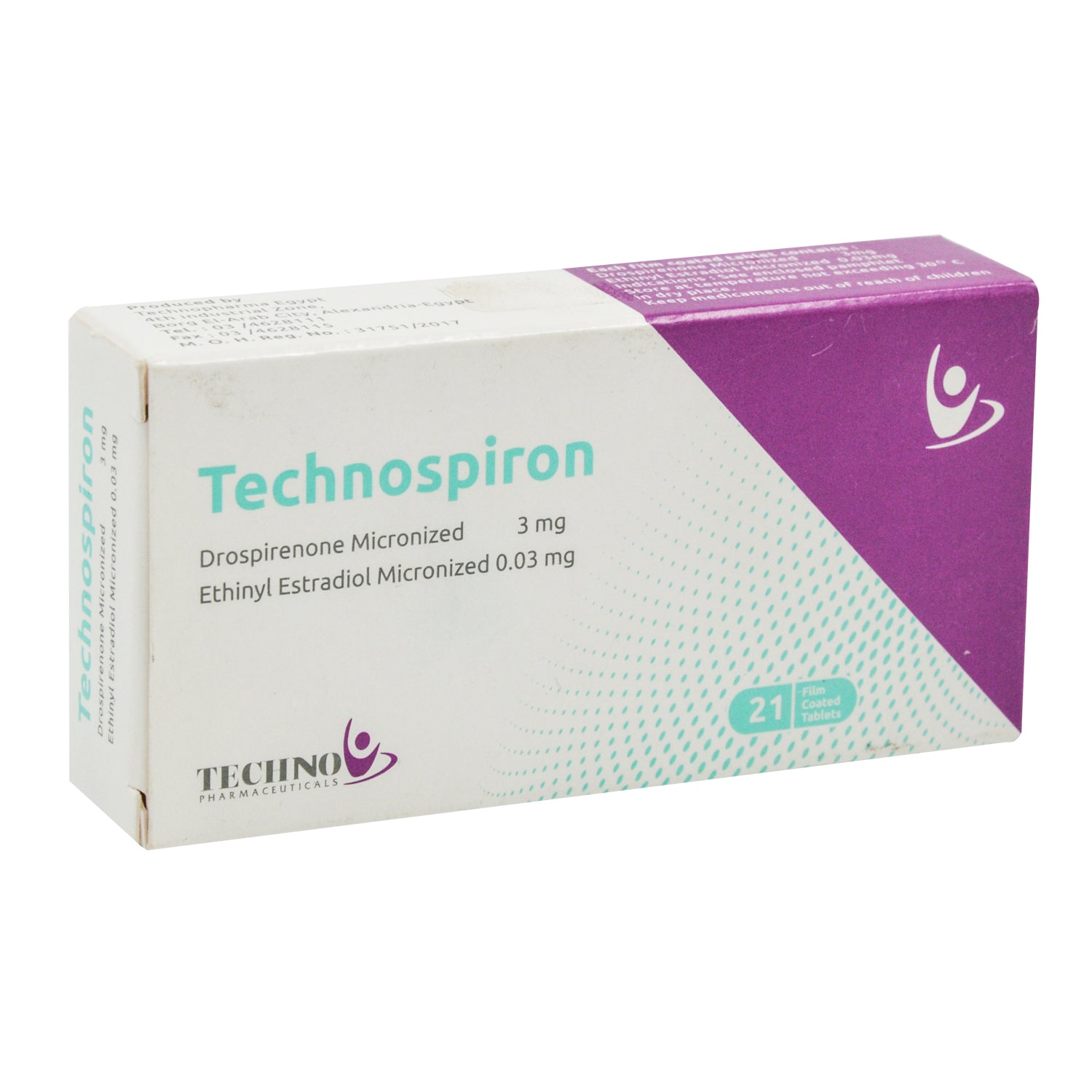 Technospiron 3mg Drospirenone & 0.03mg Ethinyl Estradiol