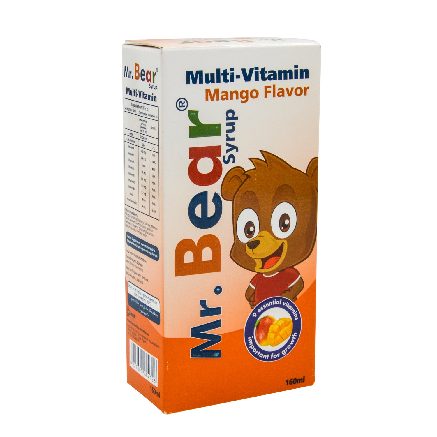 Mr. Bear Kids Multivitamin Supplement Syrup Mango Flavor