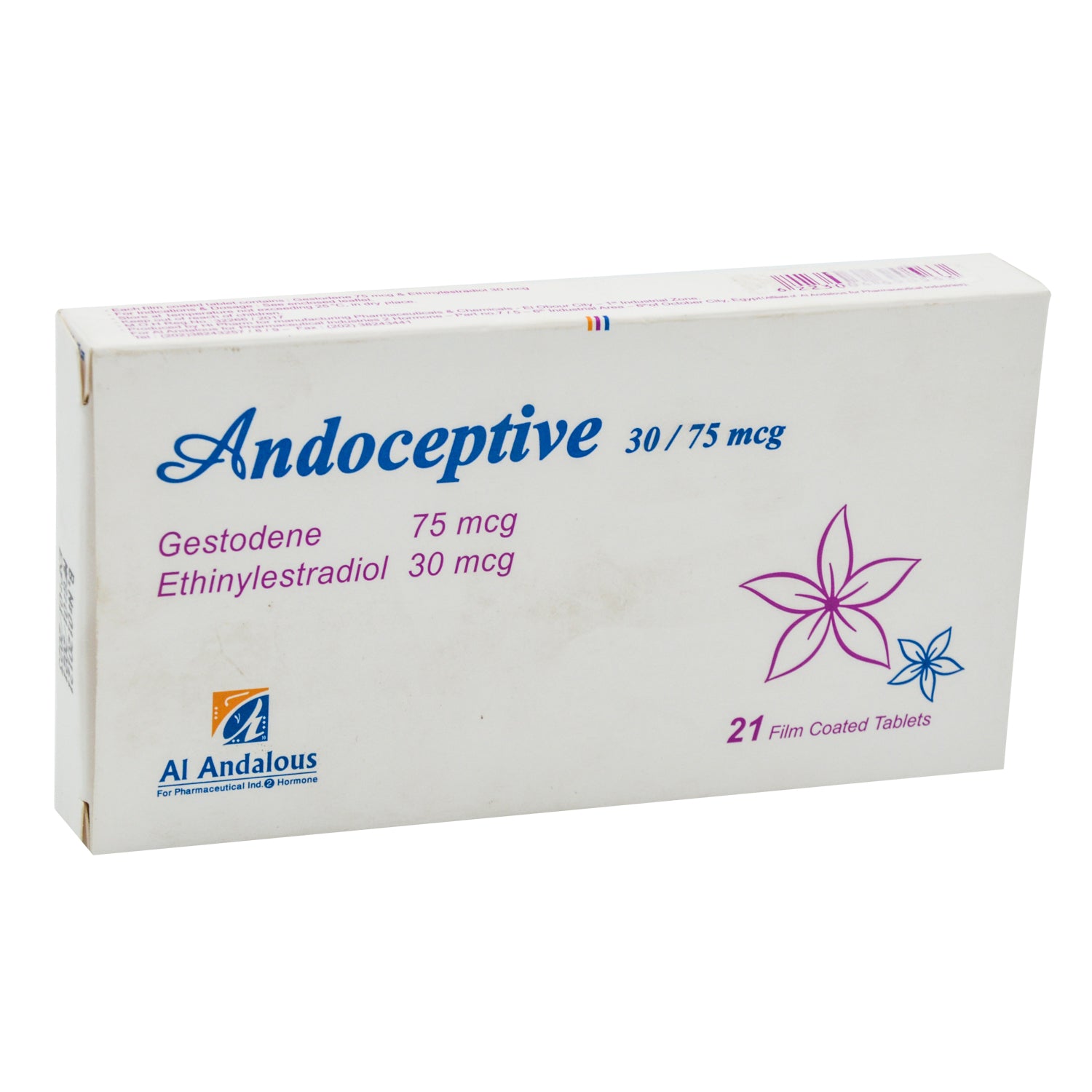 Andoceptive 75mcg Gestodene & 30mcg Ethinylestradiol