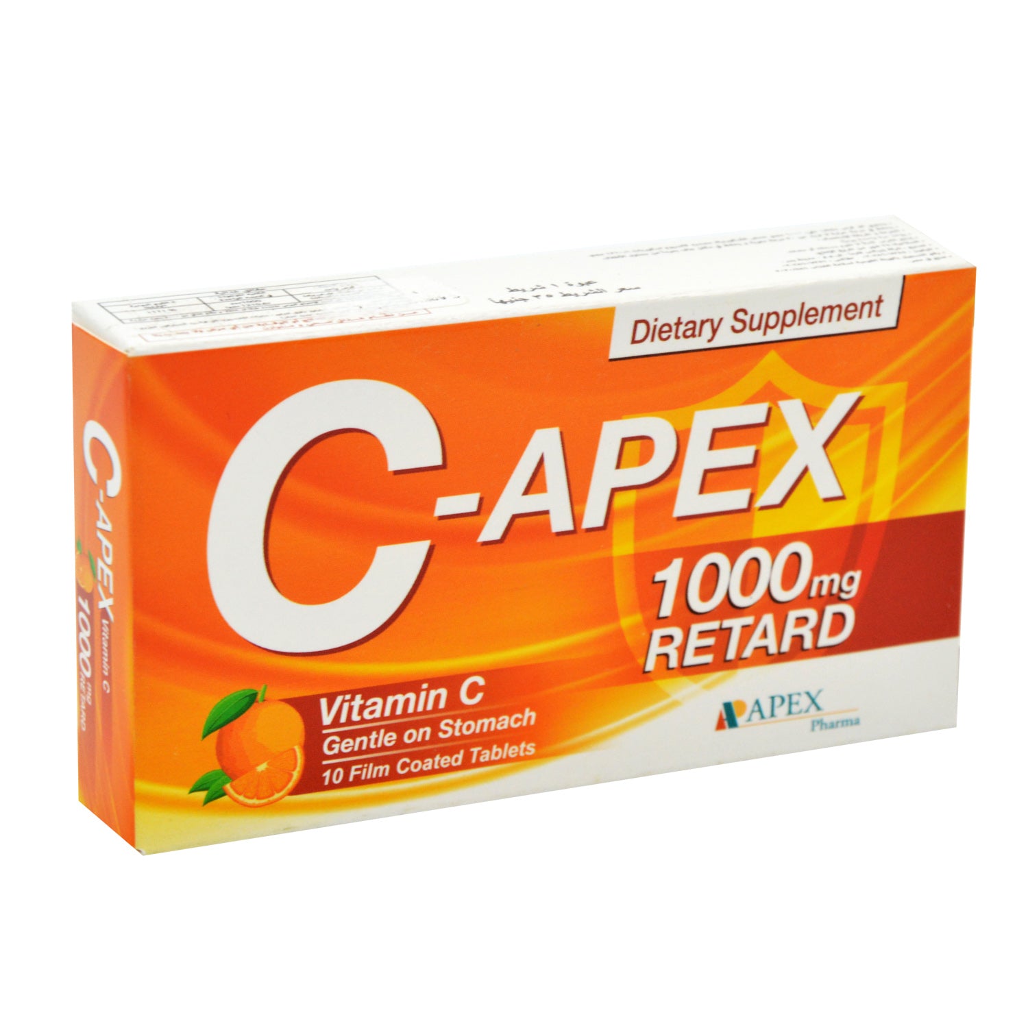 مكمل فيتامين سي بنكهة البرتقال من سي-أبيكس، 1000 ملغ