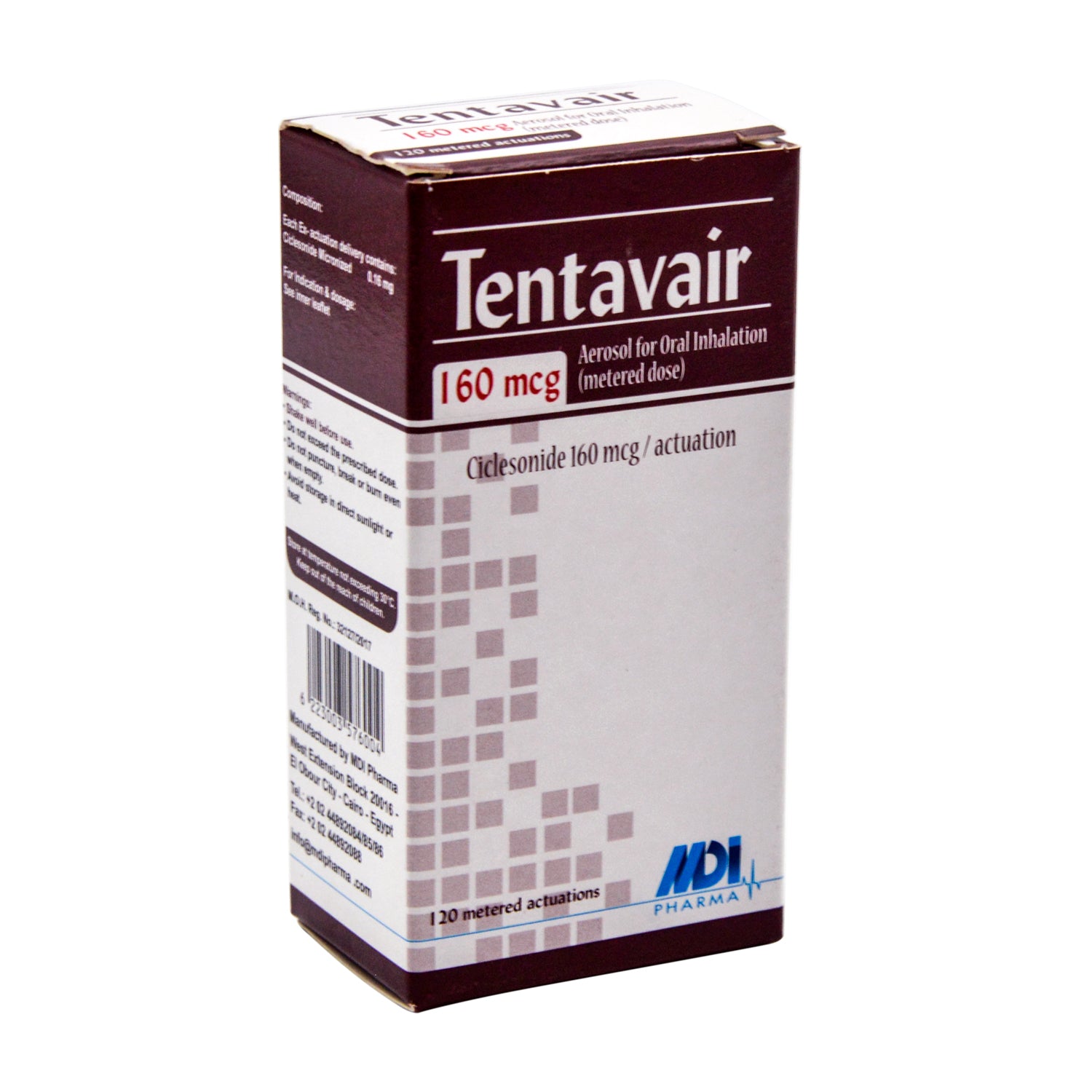 Tentavair 160mcg Ciclesonide Aerosol for Oral Inhalation (120 Actuations)