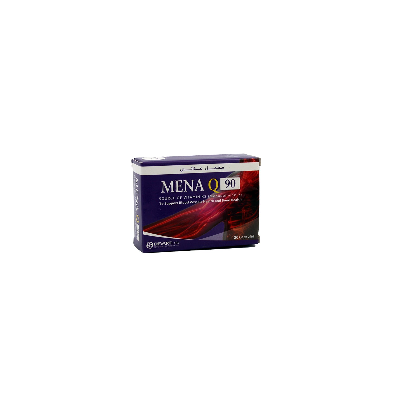 Mena Q 90mcg Vitamin K2 Blood Vessel & Bone Support Supplement