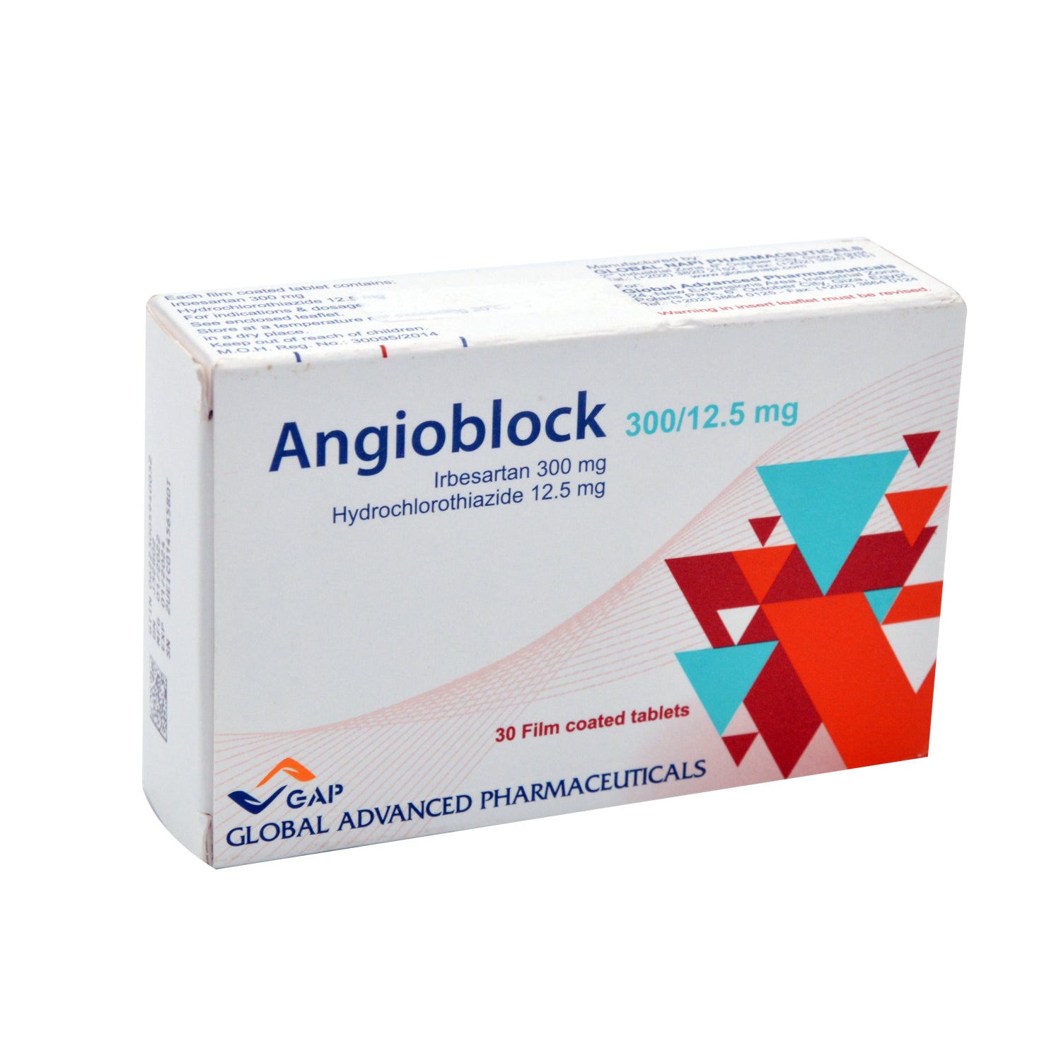 Angioblock 300mg Irbesartan & 12.5mg Hydrochlorothiazide