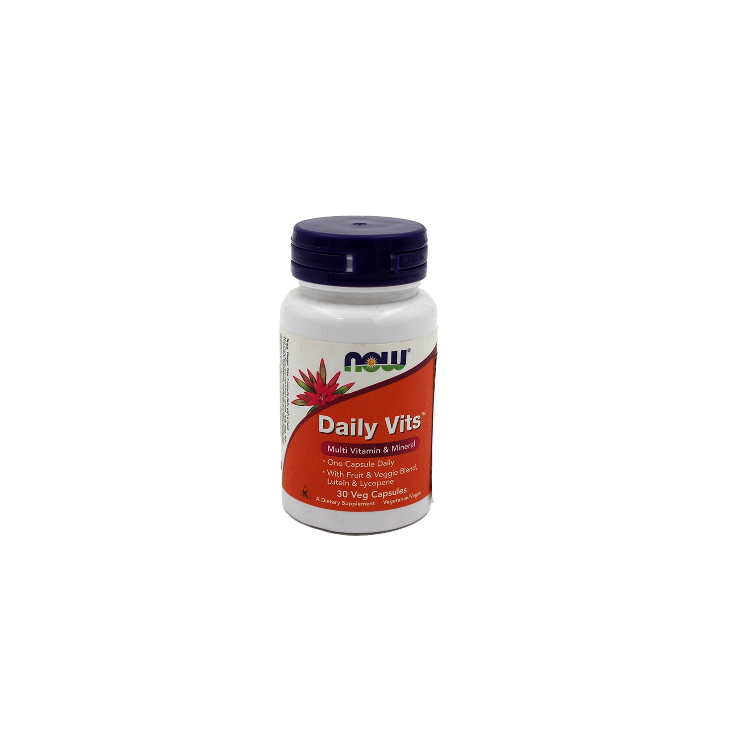 Now Daily Vits Multivitamin & Mineral Supplement with Fruit & Veggie Blend, Lutein & Lycopene - vegan