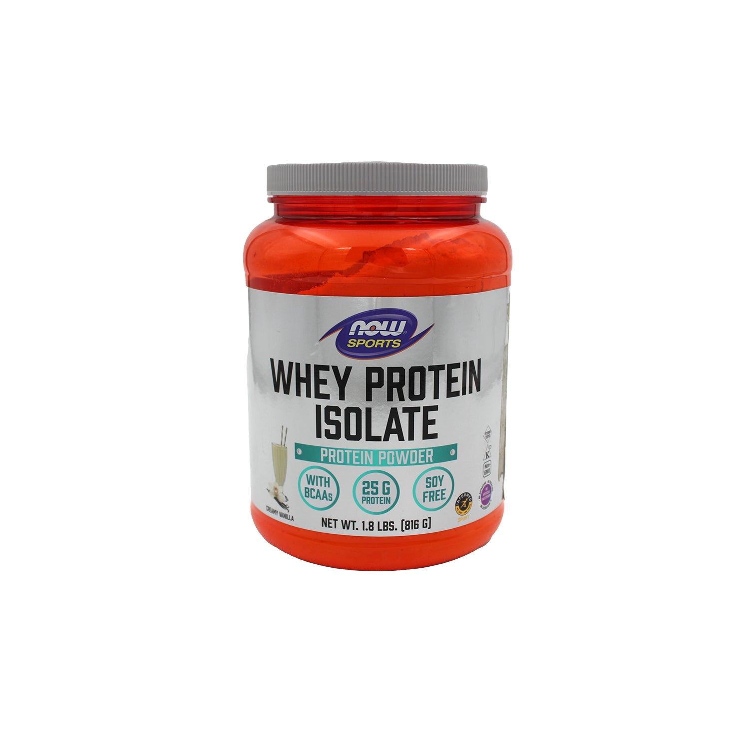 Now Whey Isolate Protein Powder Creamy Creamy Vanilla Flavor - GMO free, soy free, aspartame free