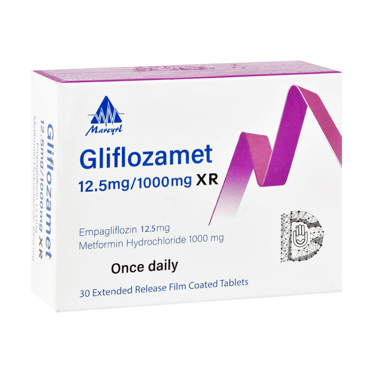 Gliflozamet 12.5mg Empagliflozin & 1000mg Metformin Hydrochloride