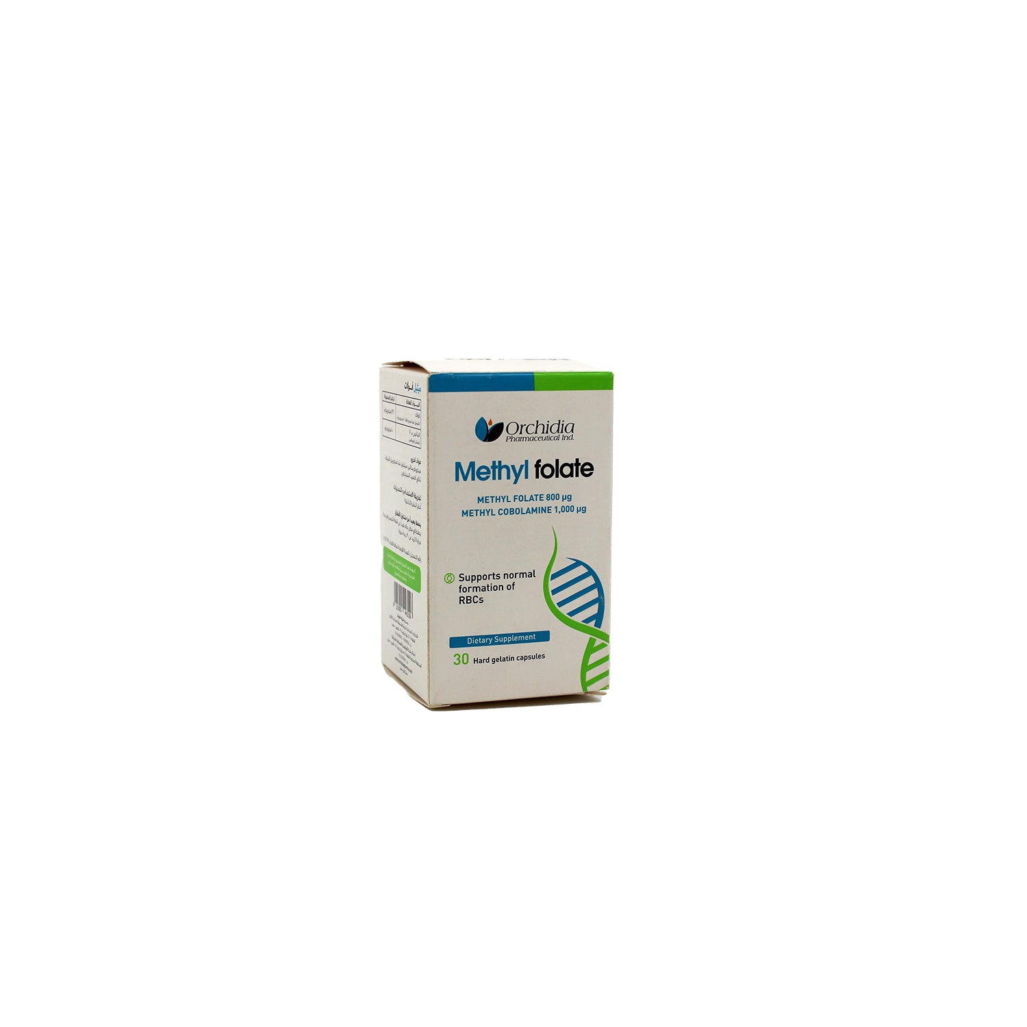 Orchidia 800mcg Methyl Folate & 1000mcg Methyl Cobolamine Supplement for Red Blood Cells