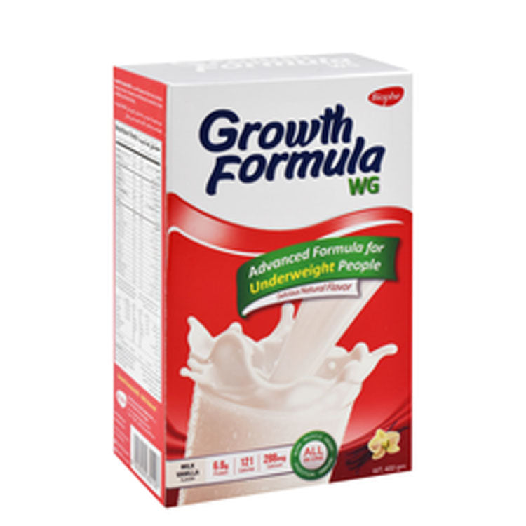 Growth Formula Wg Powder Supplement Vanilla Flavor for Underweight People 400 gr