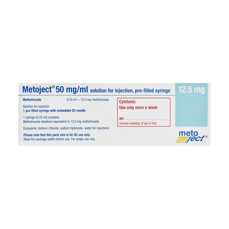 Metoject 50mg/ml Methotrexate Pre-Filled Solution Syringe for Injection