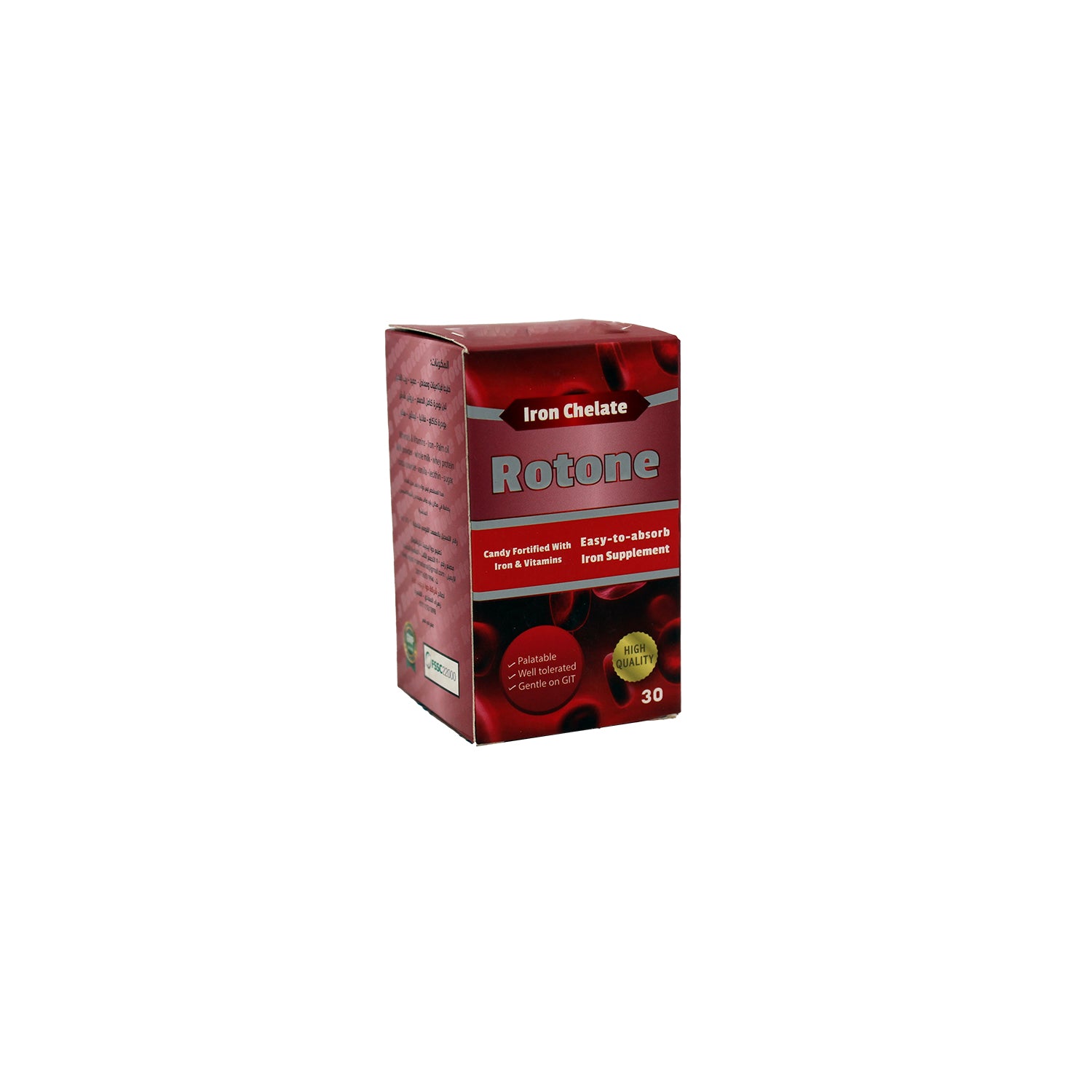 Rotone Iron Chelate Supplement with Vitamin