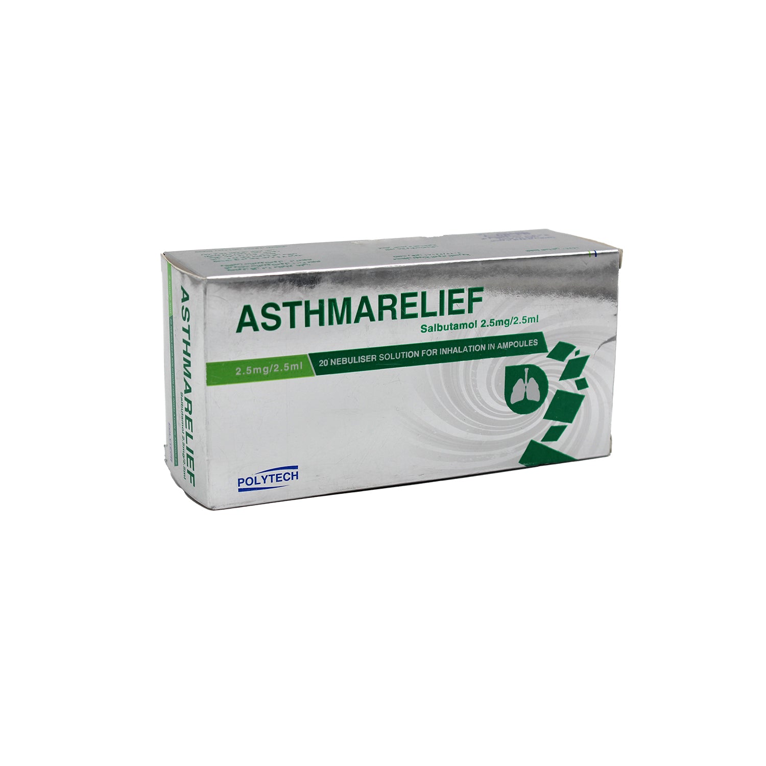 Asthmarelief 2.5mg/2.5ml Salbutamol Nebulizer Solution Ampoules for Inhalation