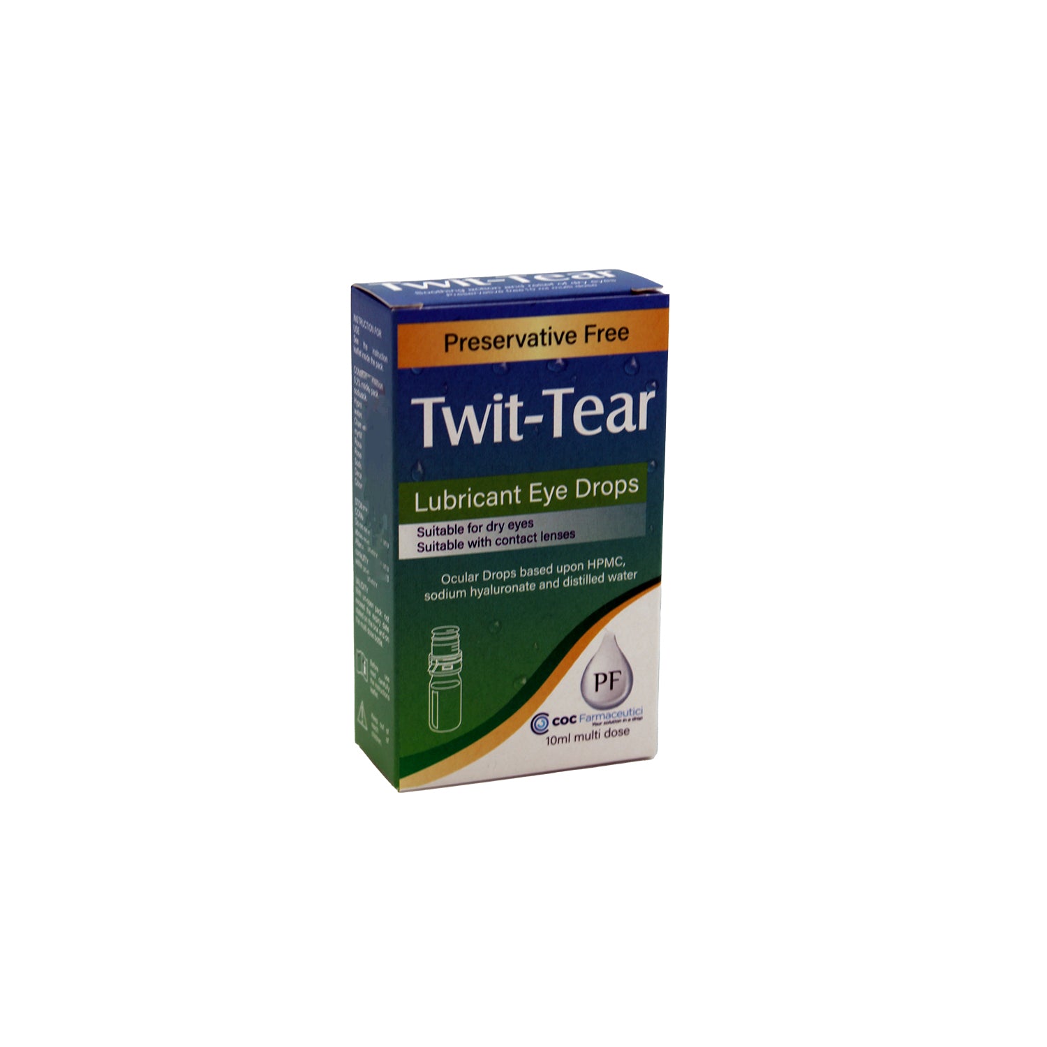 Twit-Tear Sterile Lubricant Drops for Dry Eyes & Contact Lenses - preservative free