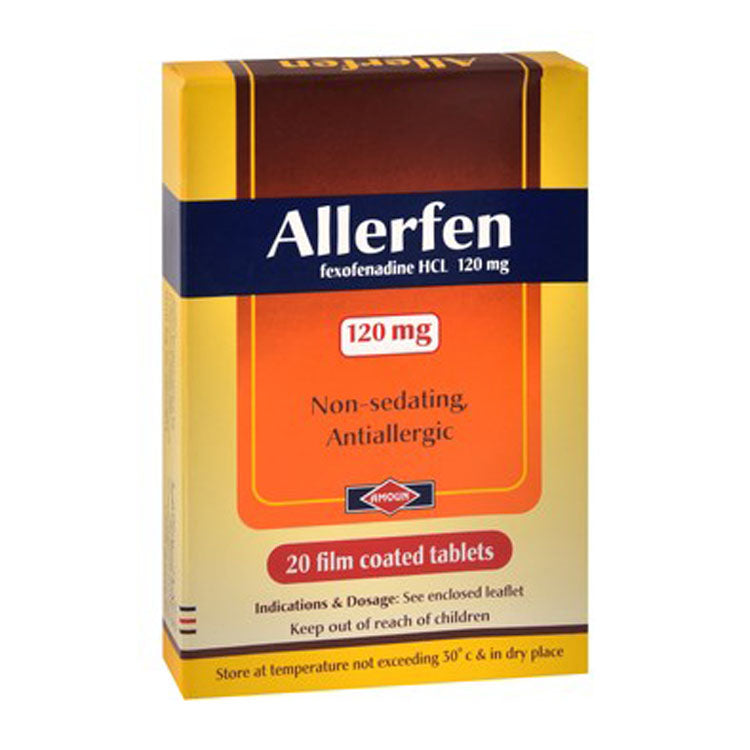 Allerfen 120mg Fexofenadine HCL Non-Sedating & Antiallergic