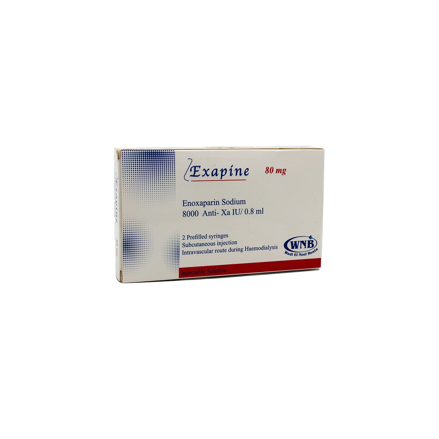 Exapine 80mg/8ml 2 Prefilled Syringe