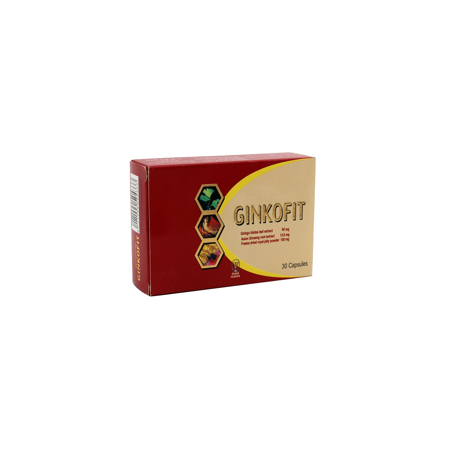 مكمل غذائي من جينكوفيت بتركيز 100 ملغ من غذاء ملكات النحل مع خلاصة الجنسنغ والجنكة بيلوبا