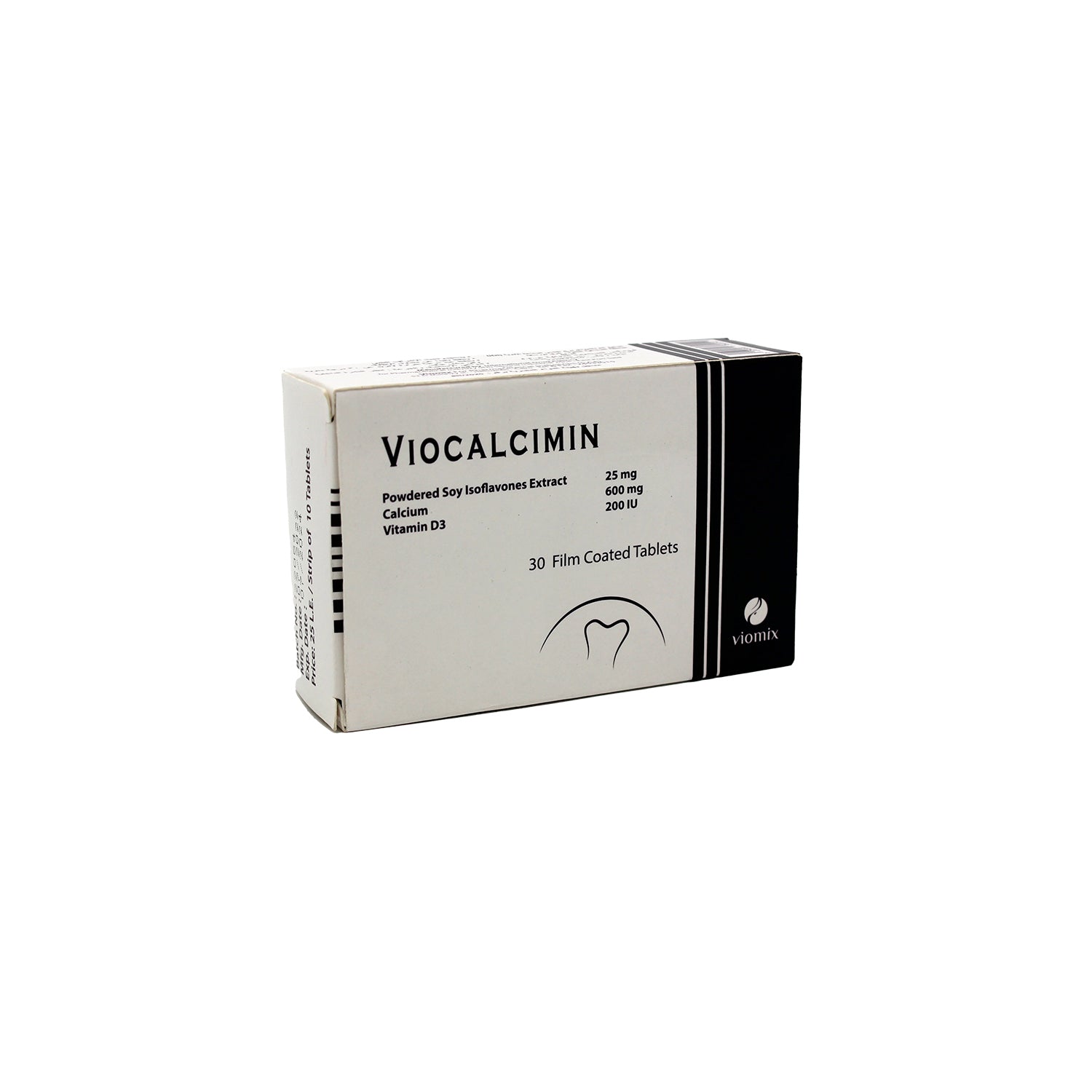 Viocalcimin 600mg Calcium Bone Support Supplement with Vitamin D3 & Soy Isoflavones Extract