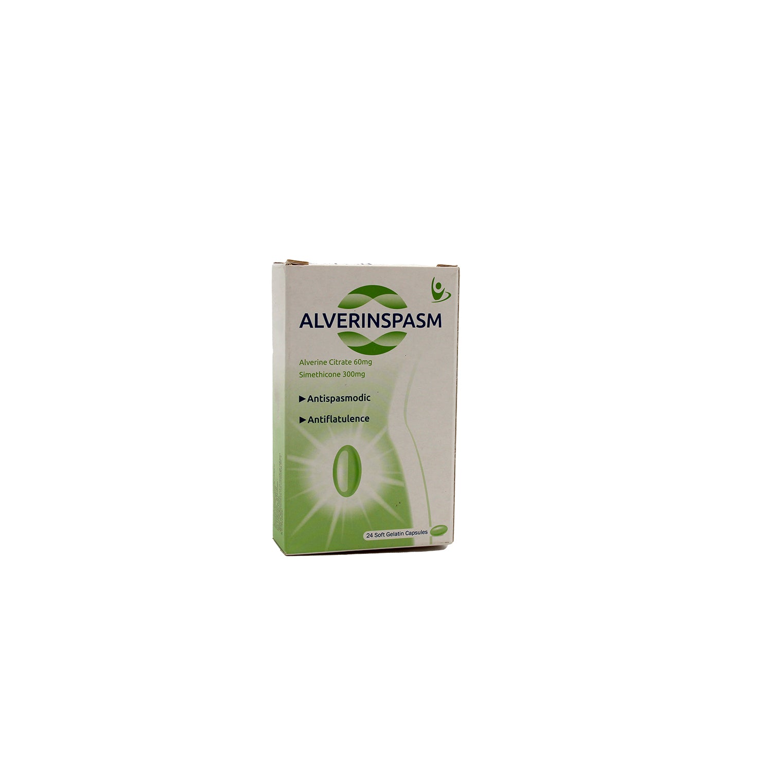 Alverinspasm 60mg Alverine Citrate & 300mg Simethicone Antiflatulence & Antispasmodic Medication