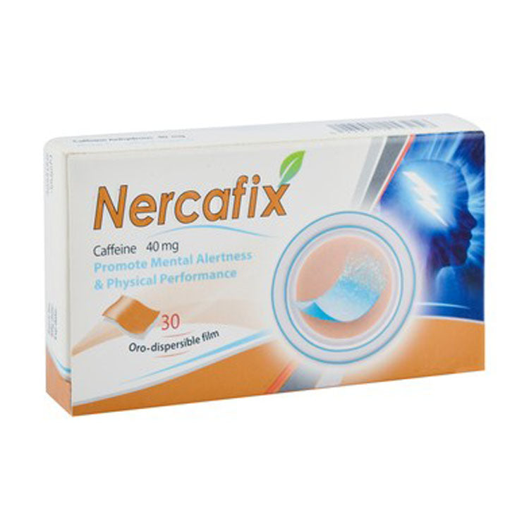 Nercafix 40mg Caffeine Films for Energy & Mental Alertness