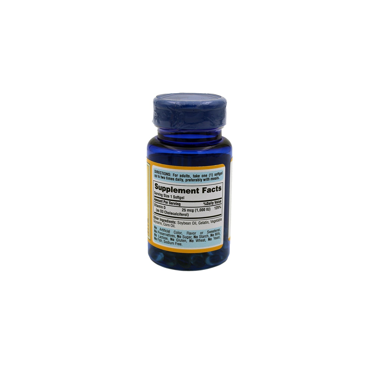 كبسولات فيتامين د3 من بيوريتانز برايد، 25 ميكروغرام، 100 كبسولة